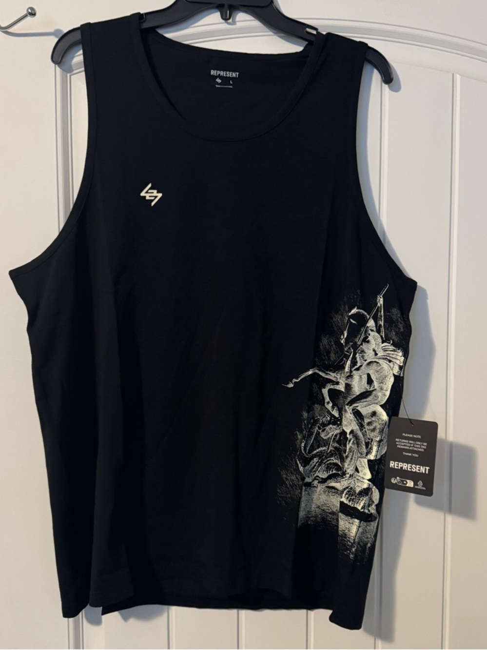 Represent Clo Vintage 247 Run Vest Tank Black - Size Large NWT